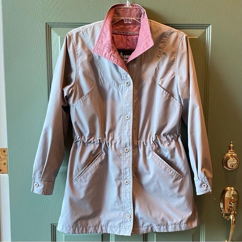 London Fog Jacket Coat Vintage Gay‎ Pink Zip Out 3M Thinsulate Lining Size 8